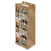 フレンズフォトコラージュDIY写真6ピックジュート ワインギフトバッグ (裏面アングル)