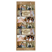 フレンズフォトコラージュDIY写真6ピックジュート ワインギフトバッグ (裏面)