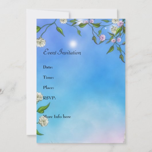 フレンズフォーエバーキャットバタフライ偶数招待状 招待状 (裏面)