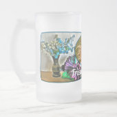 フレンズフォーエバーシルクとコーンフスクの花2190 フロストグラスビールジョッキ (左)