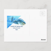 フレンズフォーエバーポストカードブルーウォーターカラーフェザー ポストカード (裏面)