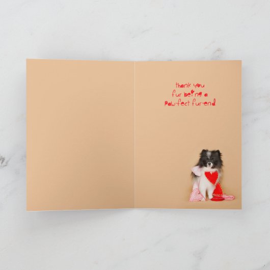 フレンズフォーエバーポメラニア犬パピーバレンタイン シーズンカード (内部)