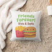 フレンズフォーエバー，かわいいフライズ&バーガーベスティ クッション (ブランケット)
