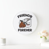 フレンズフォーエバー – ウンチとトイレ紙転が ラージ壁時計 (ホーム)