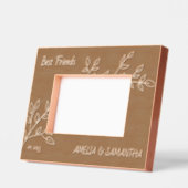 フレンズフラワーズベスティーカスタムズウッド写真フレーム レーザー彫刻フレーム (左)