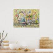 フレンズフラワーフェアリーファンタジーアートポスタープリント ポスター (キッチン)