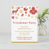 フレンズマス への招待状 クリスマス ノルディック ゴールド 招待状 (スタンド正面)