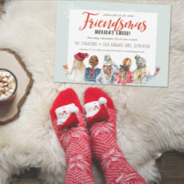 フレンズマス・クリスマス・ホリデー・パーティー招待状 シーズンカード