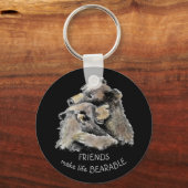 フレンズメイクライフ耐えられるおもしろい友好引用文 キーホルダー (正面)