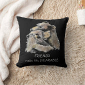 フレンズメイクライフ耐えられるおもしろい友好引用文 クッション (ブランケット)