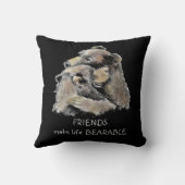 フレンズメイクライフ耐えられるおもしろい友好引用文 クッション (裏面)