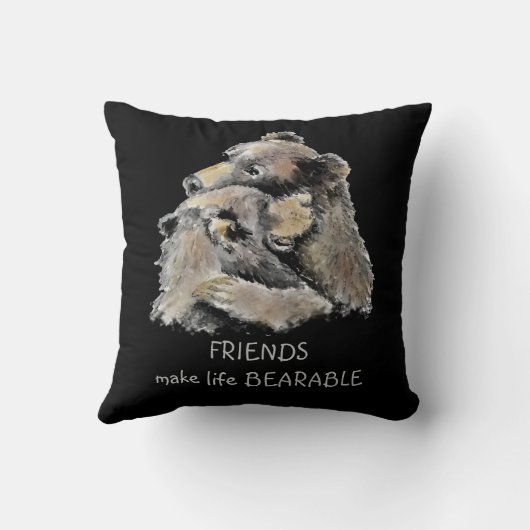 フレンズメイクライフ耐えられるおもしろい友好引用文 クッション (裏面)