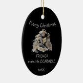 フレンズメイクライフ耐えられるおもしろい友好引用文 セラミックオーナメント (右)
