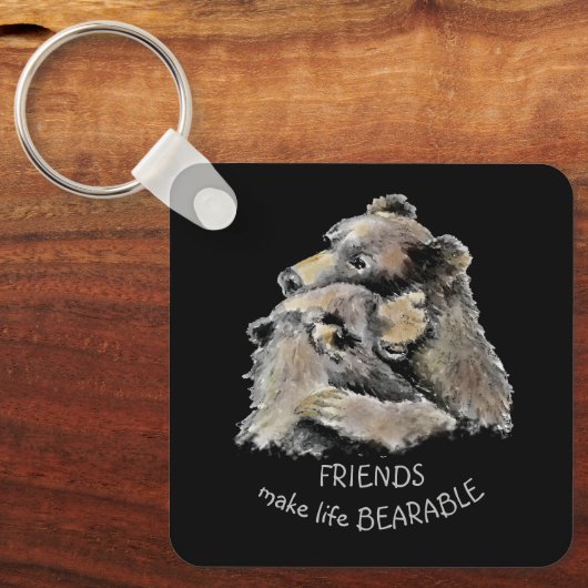 フレンズメイクライフ耐えられるおもしろい友好引用文K キーホルダー (正面)