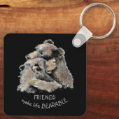 フレンズメイクライフ耐えられるおもしろい友好引用文K キーホルダー (裏面)