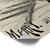 フレンズメリークリスマスお祝いヴィンテージ ポスター (角)