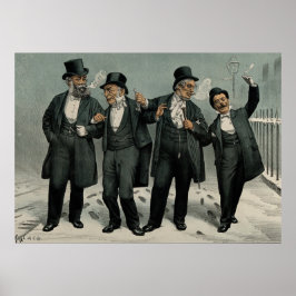 フレンズメリークリスマスお祝いヴィンテージ ポスター