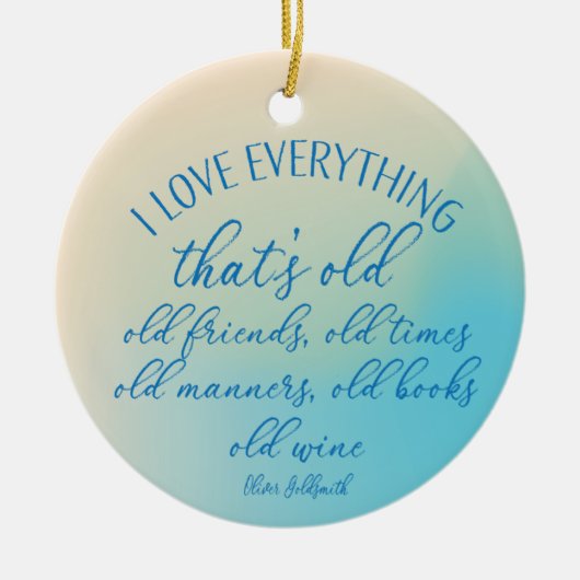 フレンズワインブックス引用文ウィンターブルー セラミックオーナメント (正面)