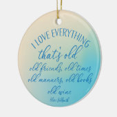 フレンズワインブックス引用文ウィンターブルー セラミックオーナメント (左)