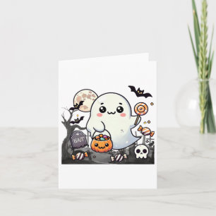 フレンズ不気味かわいいハロウィーン幽霊カボチャムーン カード