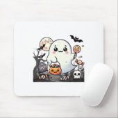 フレンズ不気味かわいいハロウィーン幽霊カボチャムーン マウスパッド (マウス)
