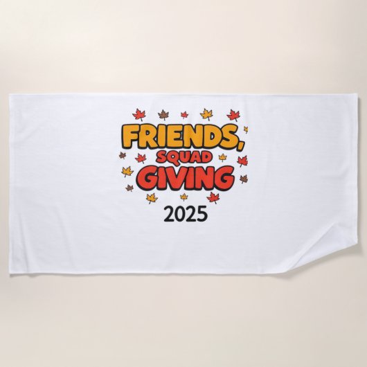 フレンズ与えズスクワッド2025秋秋感謝tha ビーチタオル (正面)