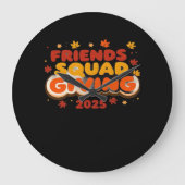 フレンズ与えズスクワッド2025秋秋感謝tha ラージ壁時計 (正面)