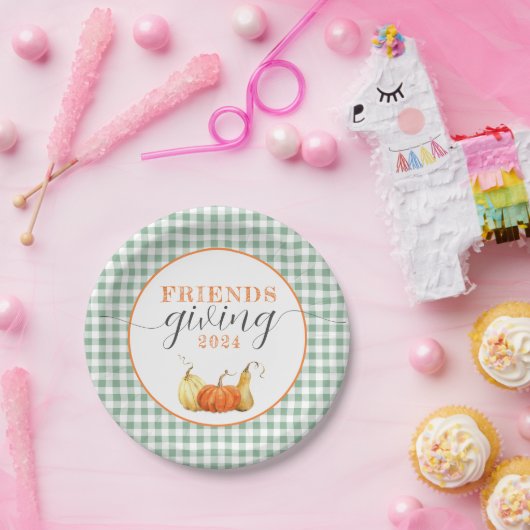フレンズ与えズパーティーデコール、感謝祭ディナー ペーパープレート (パーティー)