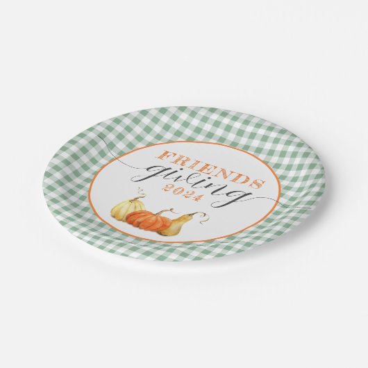 フレンズ与えズパーティーデコール、感謝祭ディナー ペーパープレート (アングル)