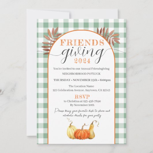 フレンズ与えズ2024, Thanksgiving Dinner 招待状 (正面)
