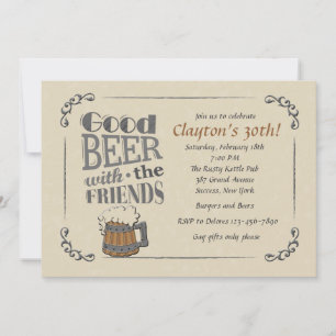 フレンズ付きグッドビール招待状 招待状
