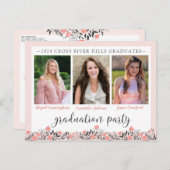 フレンズ兄弟姉妹卒業パーティー赤面フローラ ポストカード (正面/裏面)