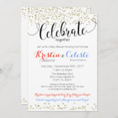 フレンズ共同ベビーシャワー招待状ブックカード 招待状 (正面/裏面)