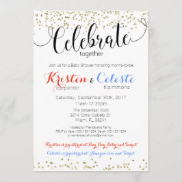 フレンズ共同ベビーシャワー招待状ブックカード 招待状