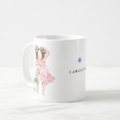 フレンズ常に女の子花模様イラストレーション名 コーヒーマグカップ (正面左)