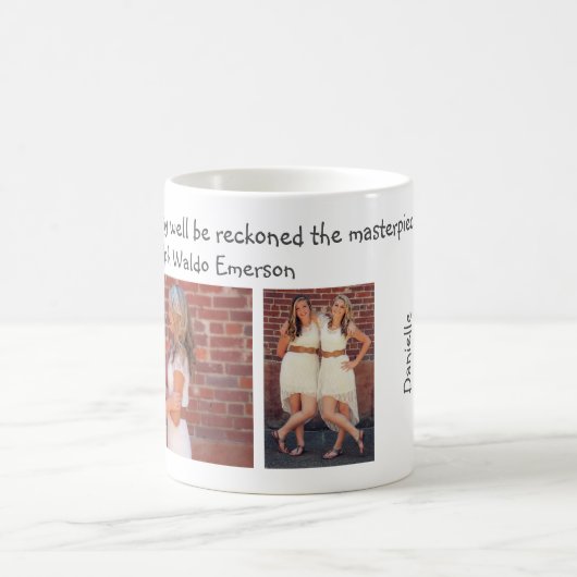 フレンズ引用文エマーソンBFFハート名可愛い写真 コーヒーマグカップ (中央)