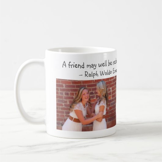 フレンズ引用文エマーソンBFFハート名可愛い写真 コーヒーマグカップ (左)