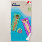 フレンズ最高のアットビーチ ビーチタオル (正面)