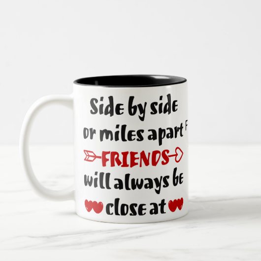 フレンズ最高のコーヒーマグ |友パーソナライズされただちマグカップ ツートーンマグカップ (左)