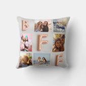 フレンズ最高のシルバーバラ金ゴールド写真コラージュ クッション (裏面)