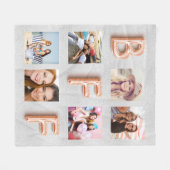 フレンズ最高のシルバーバラ金ゴールド写真コラージュ フリースブランケット