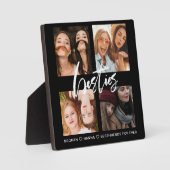 フレンズ最高のスクエア4写真コラージュbesties黒 フォトプラーク (正面)