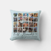 フレンズ最高のフォトコラージュパステルブルー クッション (正面)