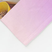 フレンズ最高のフォトコラージュ虹のグリッターピンク フリースブランケット (角)