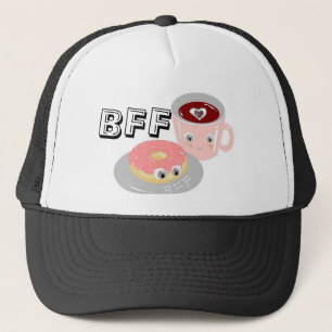 フレンズ最高のフォーエバーかわいいコーヒーアンドドーナツBFF キャップ