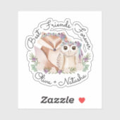 フレンズ最高のフォーエバーウォーターカラーウッドランドキツネ&フクロウ シール (シート)