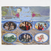 フレンズ最高のフォーエバービーチ786 フリースブランケット (正面(横))