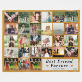 フレンズ最高のフォーエバーフォトコラージュフリースブランケット フリースブランケット (正面(横))