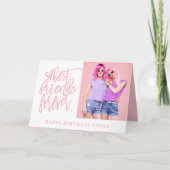 フレンズ最高のフォーエバーフォトピンクハッピーバースデー カード (正面)