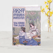 フレンズ最高のフォーエバーヴィンテージアート カード (黄色い花)